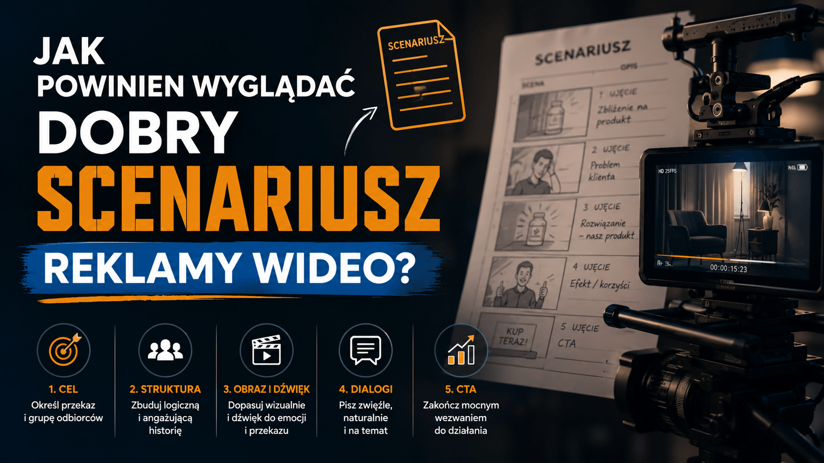 jak powinien wygladac dobry scenariusz reklamy wideo struktura av