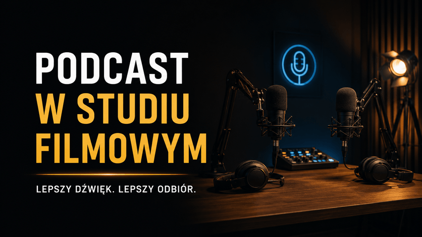 nagranie podcastu w profesjonalnym studiu filmowym