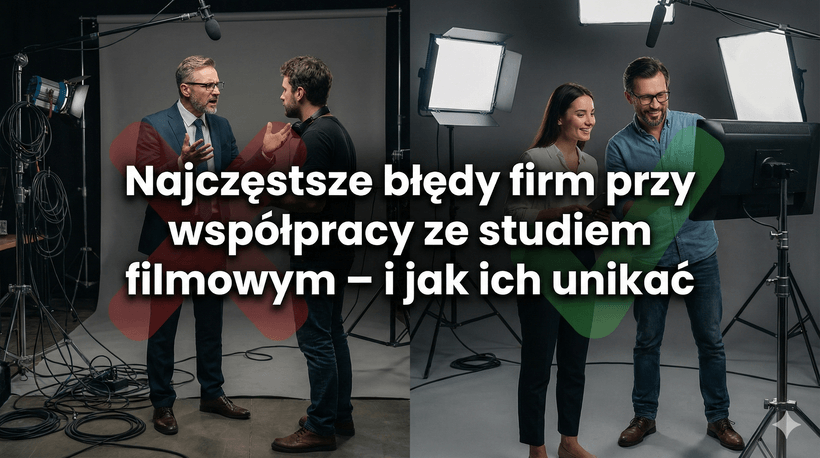 zespół filmowy omawiający scenariusz z klientem biznesowym w sali konferencyjnej