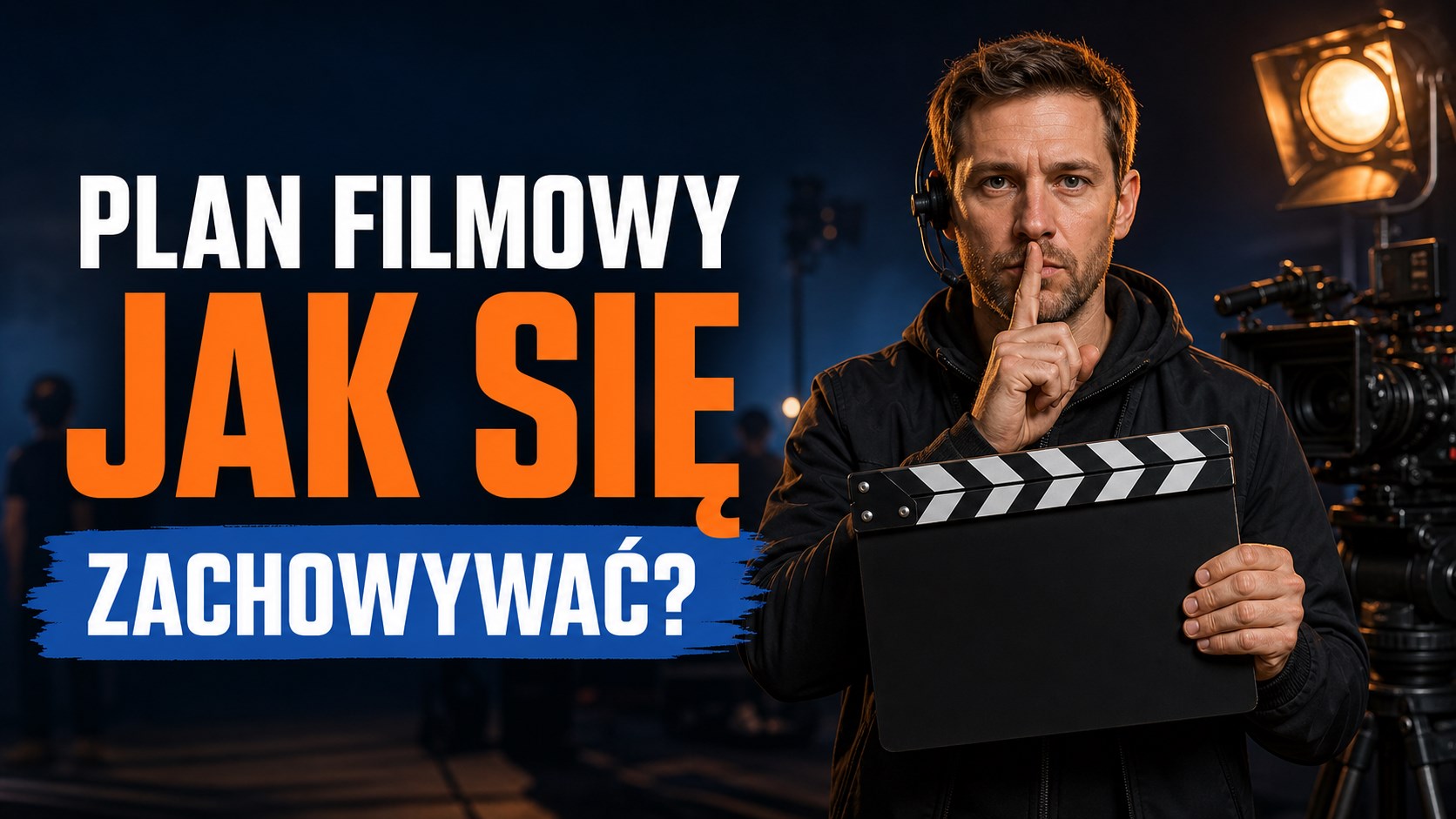 Ekipa pracująca na profesjonalnym planie filmowym