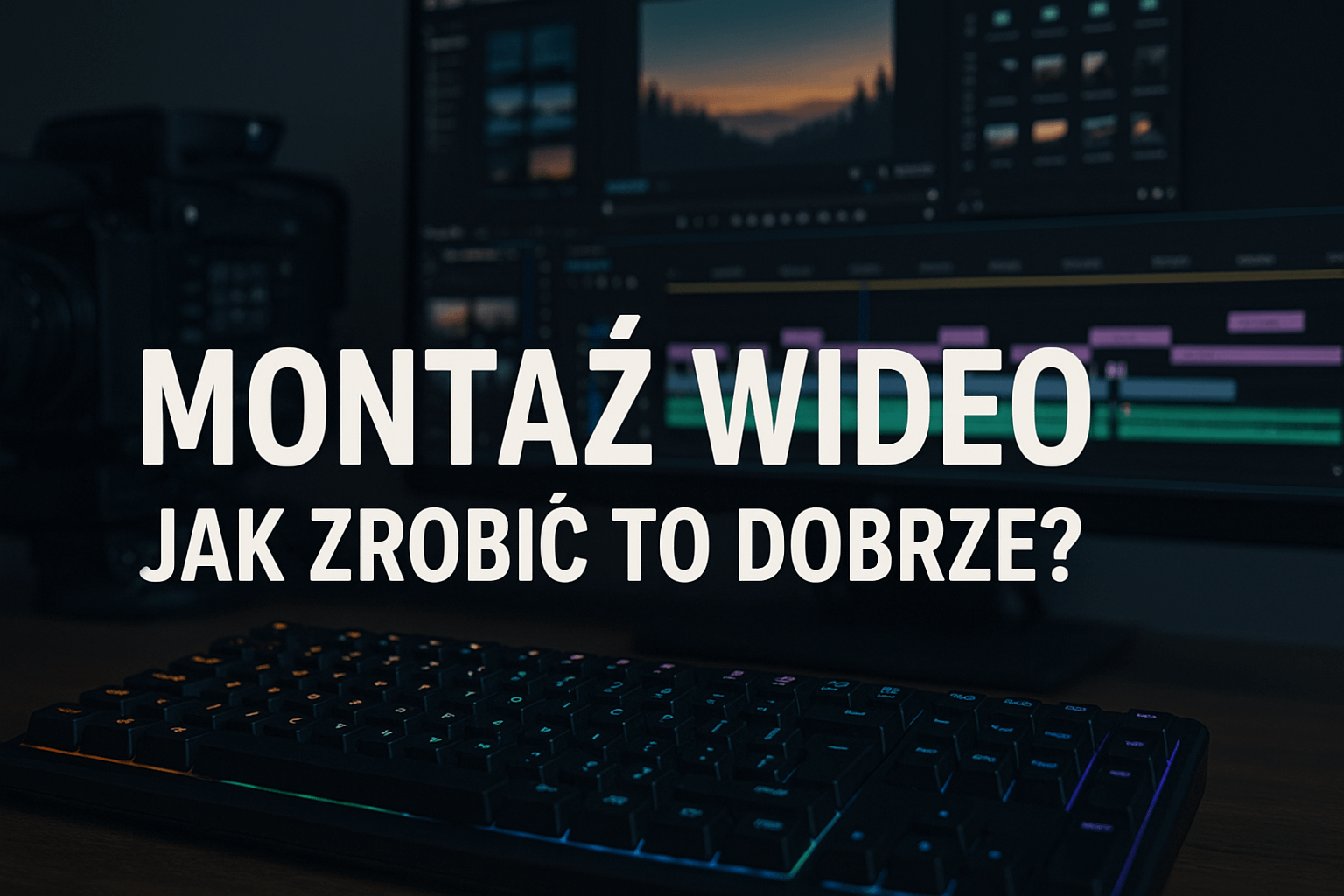 osoba montująca wideo na komputerze